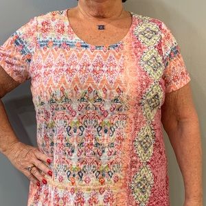 Coldwater Creek brightly colored top, size XL